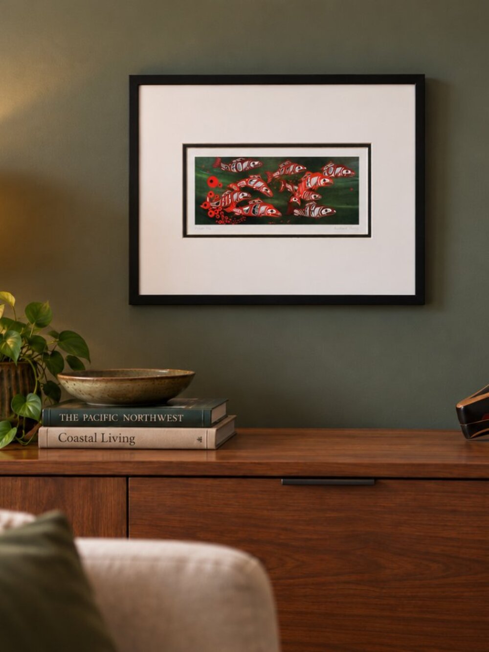 Richard Shorty Follow Me Salmon Run Art Print Indigenous Pacific Northwest